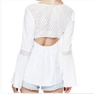 Guess Open Back Long Sleeve Top